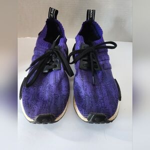 Adidas NMD_R1 Primeknit Energy InkPurple Knit Sneakers Black Accents SIZE 9.5